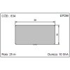 Pryžový profil obdélníkový mikroporézní 38 a víc cm (cena za 1 metr) (Typ Pryžový profil obdélníkový mikroporézní EPDM 50 x 11 cm (cena za 1 metr))