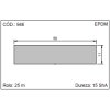 Pryžový profil obdélníkový mikroporézní 38 a víc cm (cena za 1 metr) (Typ Pryžový profil obdélníkový mikroporézní EPDM 50 x 11 cm (cena za 1 metr))