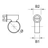 Hose clamp MINI 09-14/5 W2 , GeTech M509