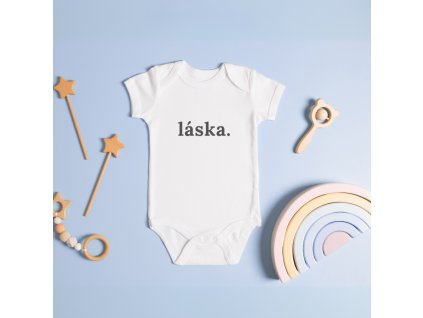 Dětské body s potiskem na přání - láska.