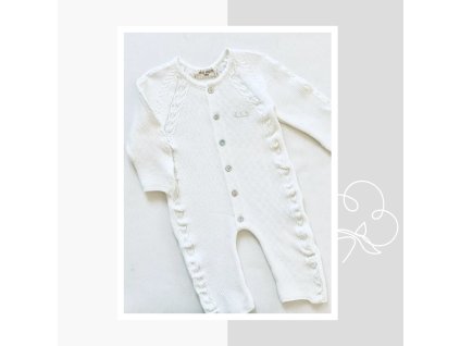 pletený overal Amore - soft white