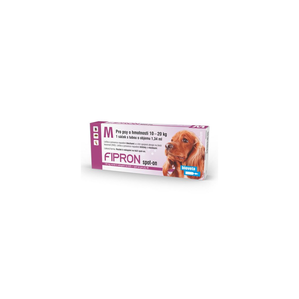 Fipron 134 mg – spot-on pro psy m (pes 10–20 kg)