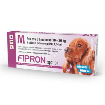 Fipron 134 mg – spot-on pro psy m (pes 10–20 kg) (hodnota 1ks)