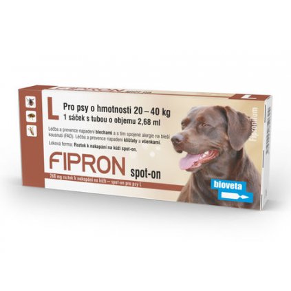 Fipron 268 mg – spot-on pro psy l (pes 20–40 kg) (hodnota 1ks)