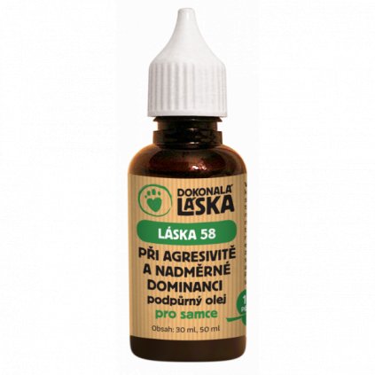 Láska 58 při agresivitě a nadměrné dominanci pro samce podpůrný olej (hodnota 100ml)
