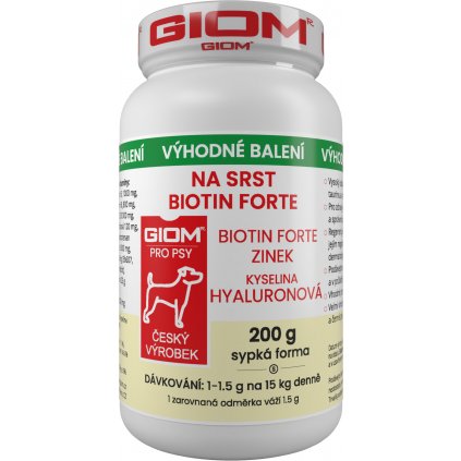 Giom S pes Na srst Biotin FORTE 200g plv