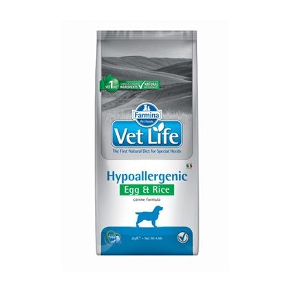 34833 vet life natural dog hypo egg rice 2kg