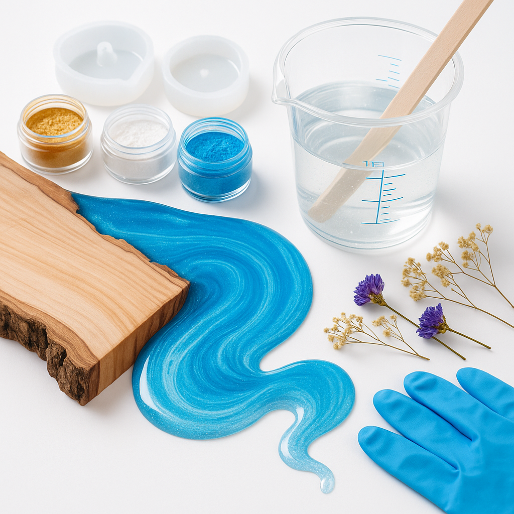 Průvodce epoxidovými pryskyřicemi PourArt: jak vybrat správnou pryskyřici na šperky, obrazy, stoly i vysoké odlitky