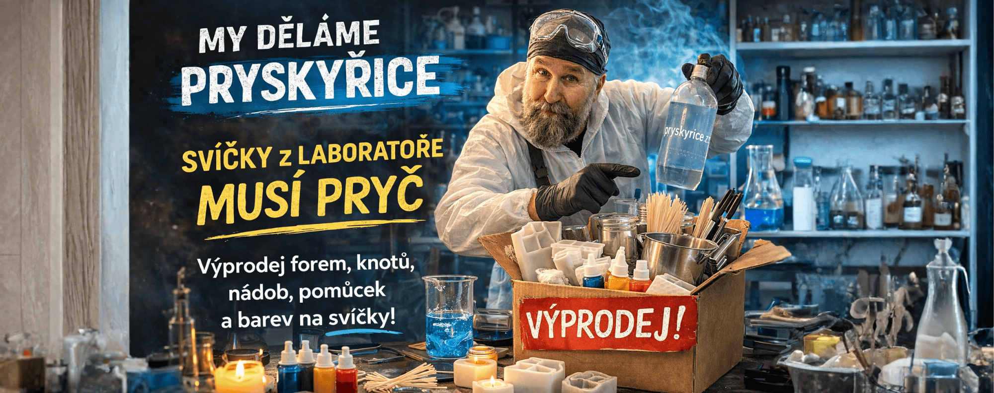 Výprodej sortimentu na výrobu svíček