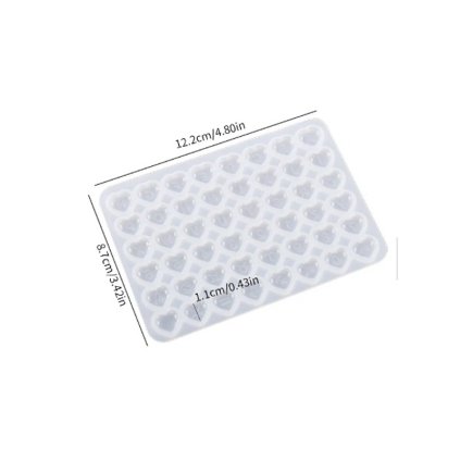Silikonová  forma na šperky 129-35 Srdíčka ABCD 122x87mm