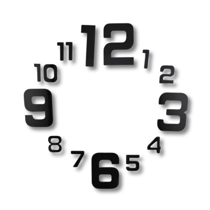 numbers - plastic - mirrored - black - self-adhesive 52/20mm