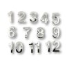 Silver self-adhesive numbers 50 mm