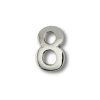 Silver self-adhesive numbers 50 mm