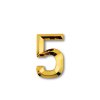 Gold self-adhesive profiled numbers 70 mm