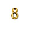 Gold self-adhesive profiled numbers 70 mm