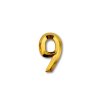 Gold self-adhesive profiled numbers 70 mm