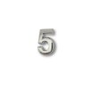 Silver self-adhesive smooth numbers 35 mm