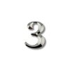 Silver self-adhesive profiled numbers 75 mm