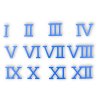 Plastová čísla římská modrá 30 mm Monika 830