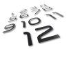 numbers - plastic - mirrored - black - self-adhesive 40mm