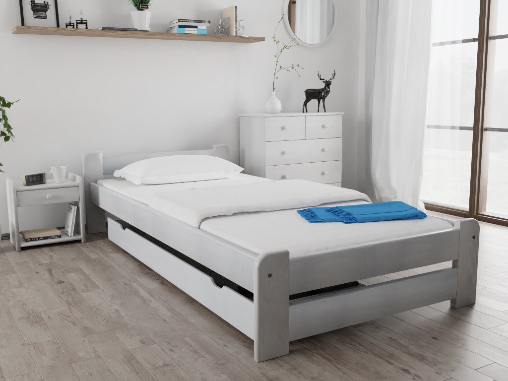 Łóżko Emily 80 x 200 cm, białe | PrzytulneMieszkanie.pl