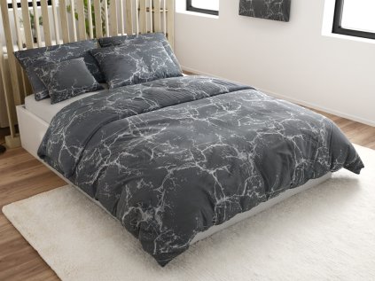 Bavlněné povlečení Tempesta šedá s mramorovým vzorem