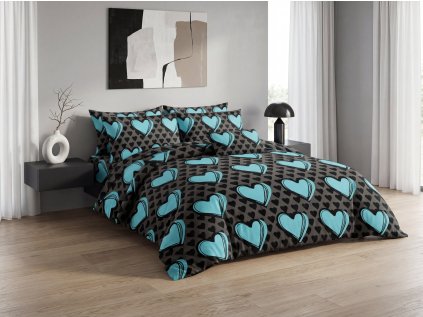 Pościel z mikrofibry KASUGA turkusowa