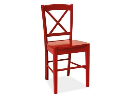 Czerwone krzesło drewniane CD-56