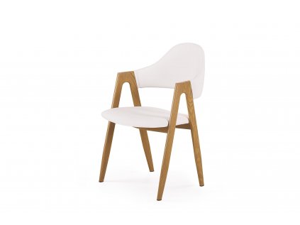 Białe krzesło KEN z lakierowanej stali