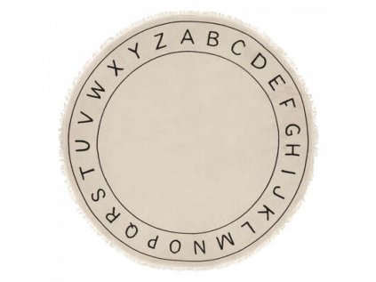 46215 kulaty kremovy koberec alphabet 120 cm