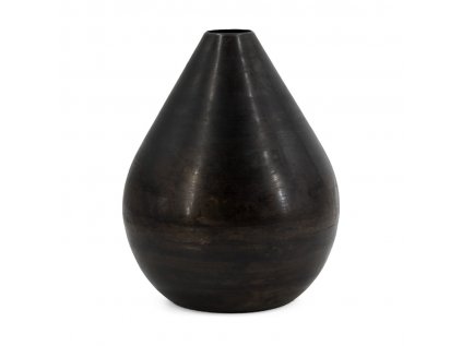 59941 hneda kovova vaza kolony globe 28 cm