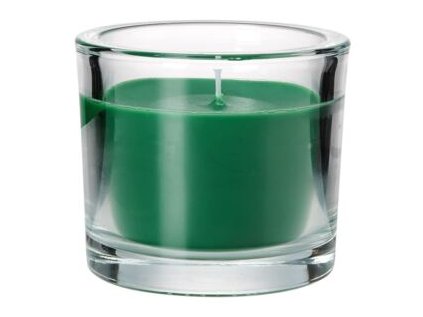 Świeca w szkle MINNESOTA GREEN 9 cm ciemnozielona