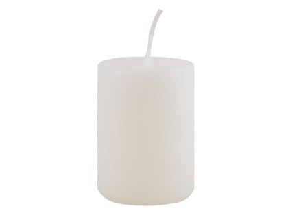 Klasická bílá sloupová svíčka WHITE 6 cm do každého interiéru