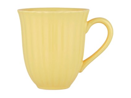 Žlutý keramický hrnek MYNTE LEMONADE s elegantními vroubky