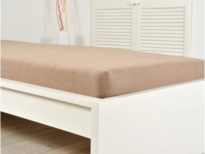 Světle hnědé froté prostěradlo EXCLUSIVE 60x120 cm – měkké a pohodlné pro dětskou postýlku
