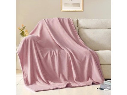 Luxusní mikroplyšová deka SOFT – hebkost a elegance v růžové
