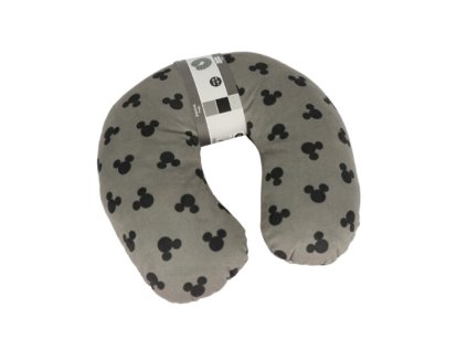 Šedý cestovní polštářek MICKEY MOUSE – komfort s Disney motivem