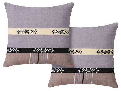 Béžové povlaky DANIELA 45x45 cm – sada 2 ks s ornamentem