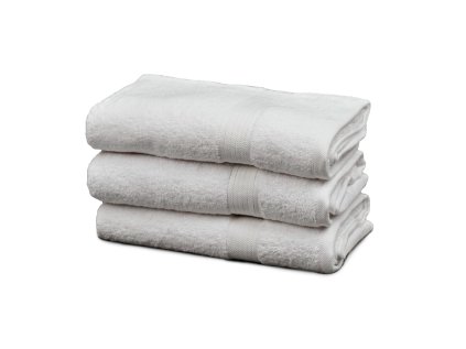 Ręcznik SOFT 50x90 cm biały z lamówką, 100% bawełn