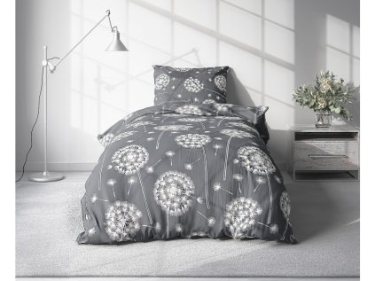 Krepa pościel DANDELION BLEND szara