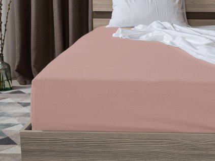 Prześcieradło jersey morelowe 180 x 200 cm