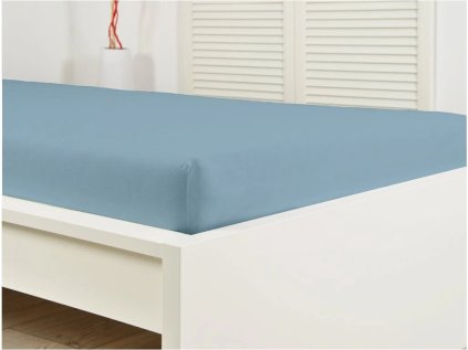Jersey prostěradlo ALVORA světle modré 90x200 cm