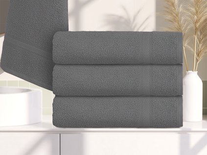 Ręcznik CLARYSSE ELEGANCE 70x140 cm szary, 100% bawełna, z bordiurą