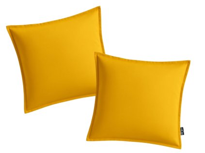 Venkovní polštáře EMPARO hořčicové 50x50 cm – sada 2 ks na zahradu