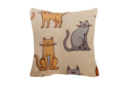 Mikroplyšový povlak COLORED CATS 45x45 cm s motivem koček