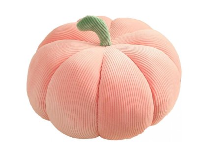 Růžový polštář PUMPKIN 18 cm ve tvaru dýně pro útulný interiér
