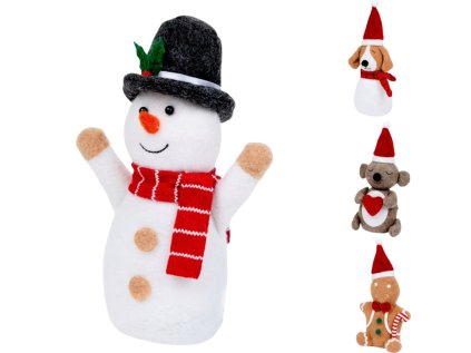 Roztomilá vánoční dekorace SNOWY FRIENDS 27 cm pro útulný domov