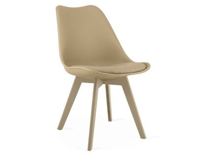 Béžová židle BALI MARK s moderním designem a béžovými nohami