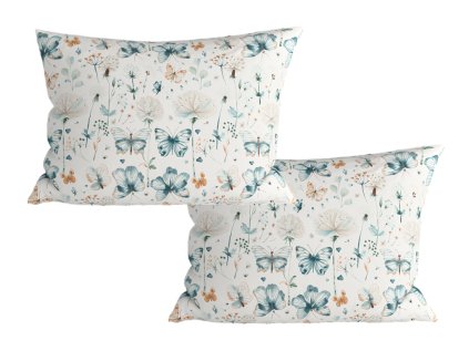 Romantická sada povlaků ELIVINE 40x60 cm s motýlky a květy