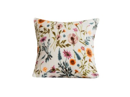 Mikroplyšový povlak na polštářek HERBALIS 45x45 cm s květinovým vzorem